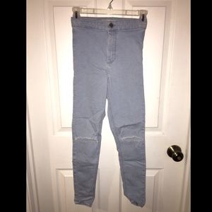 LIGHT WASH TOPSHOP SKINNY JEANS